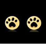 Earrings - paws in circle